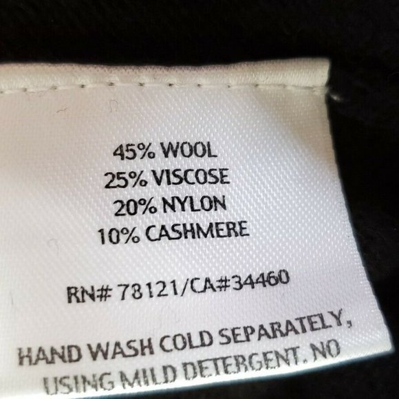 Eileen Fisher Black Wool Cashmere Blend Pullover Sweater 3/4 Sleeves Size XS - Picture 5 of 5